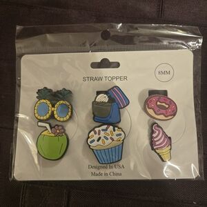 Straw Toppers Set Of 6